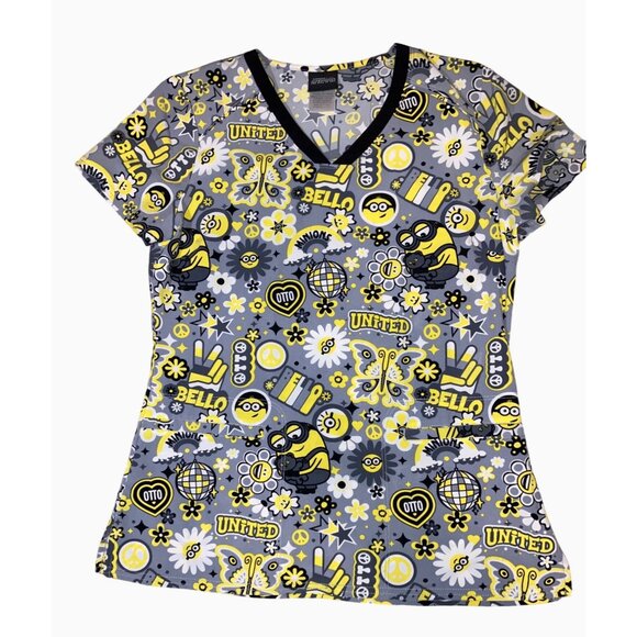 Minions The Rise Of Gru Womens Scrub Top Small - Picture 4 of 12